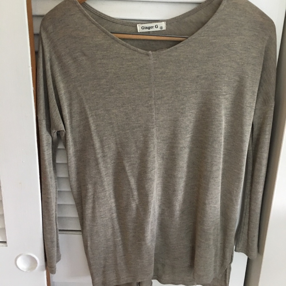 3 quarter length, fit, knitted top